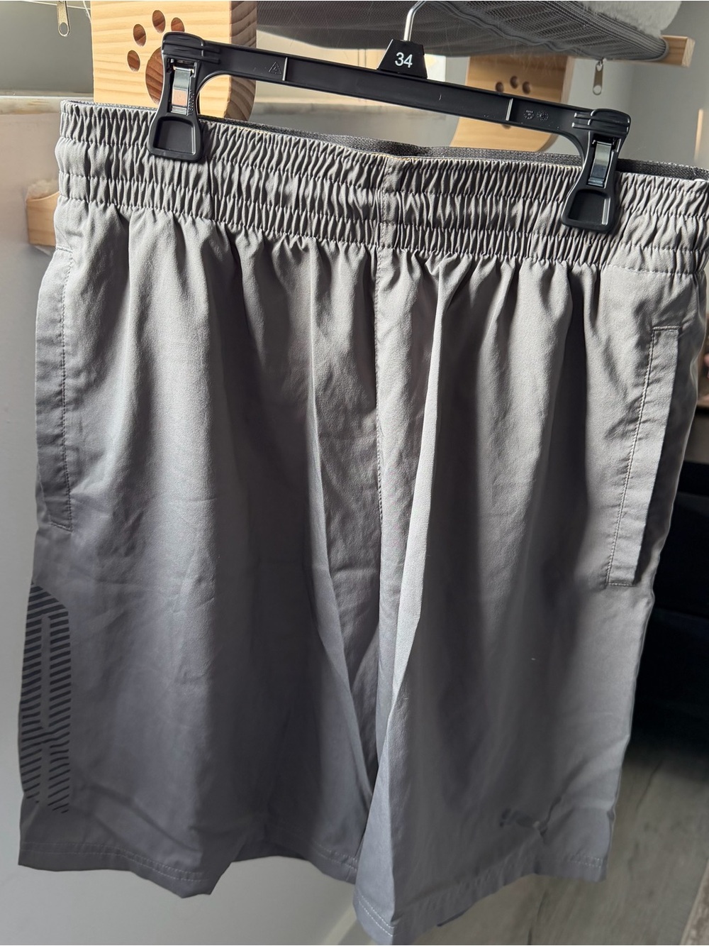grey puma athletic shorts